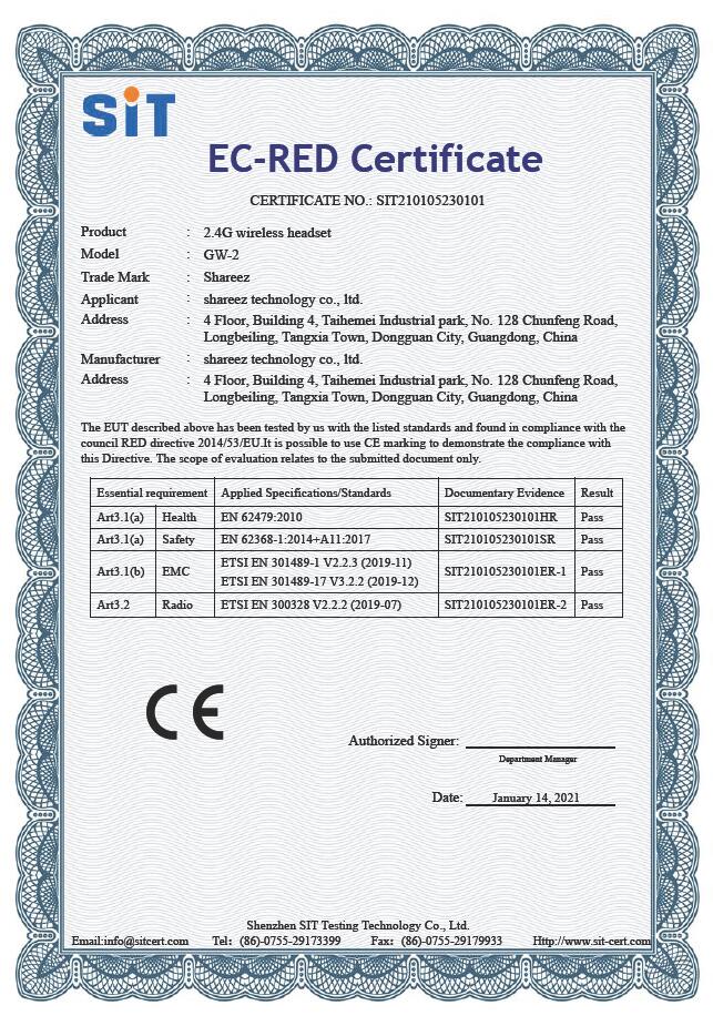 EC-RED Certificate